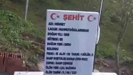 Şehit dedesinin vasiyetini 104 yıl sonra yerine getirdi