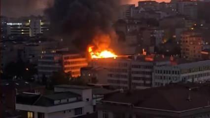 Kartal'da metruk binada çıkan yangın söndürüldü
