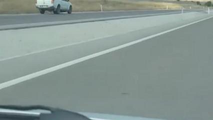 Ters şeritten giden kamyonet yürekleri ağza getirdi