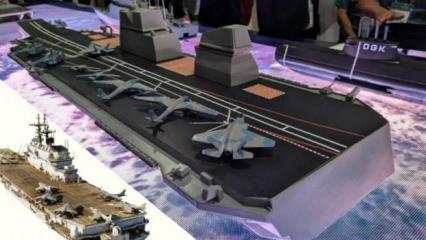 Ülkenin uçak gemisi maketinde gururlandıran 'Türk' detayı!