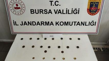 100 bin dolara satmayı planladığı 22 sikke ile yakalandı