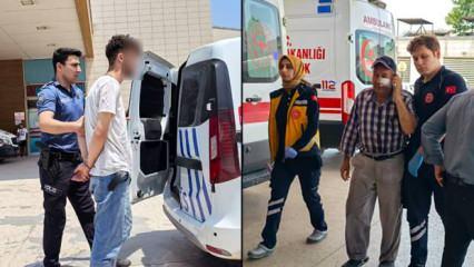 “Beni Serinletmedi” diyerek saldırdı! Dedesi yaşındaki adamı hastanelik etti