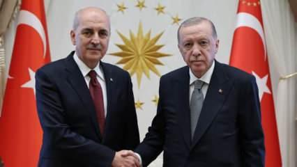 Cumhurbaşkanı Erdoğan, TBMM Başkanı Kurtulmuş'u kabul etti