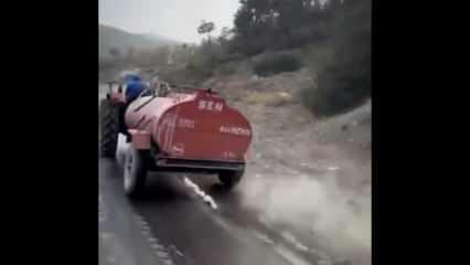 Yangına su yetiştirmek için patlak lastikle 2 kilometre katetti! O anları anlattı