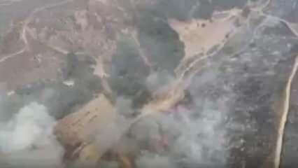 &Ccedil;anakkale'de havadan &ccedil;ekilen korkun&ccedil; g&ouml;r&uuml;nt&uuml;: Vali Toraman son durumu paylaştı!