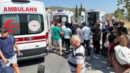Aydın'da tur minibüsü devrildi: 7 turist yaralandı
