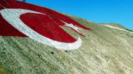 Türkiye'nin en büyük bayrağı! Bittiğinde şehrin her yerinden görünecek