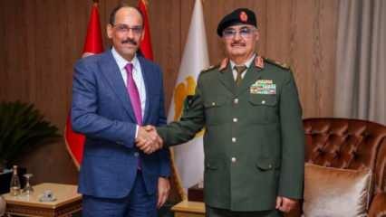 MİT Başkanı İbrahim Kalın, Libya'da Hafter ile görüştü