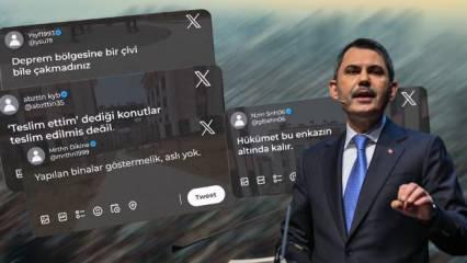 Bakan Murat Kurum'dan "Yapılan binalar göstermelik aslı yok" yorumuna müthiş cevap