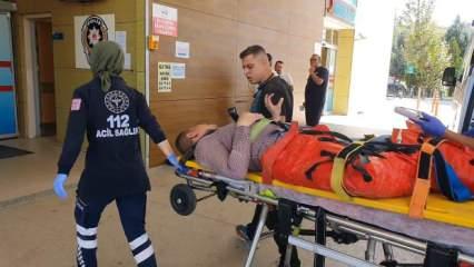 Bursa'da feci kaza: Üzerine sunta düşen işçinin bacakları kırıldı!