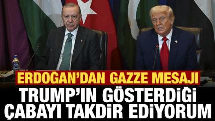 Cumhurbaşkanı Erdoğan'dan mesaj: Trump’ın gösterdiği çabayı ve liderliği takdir ediyorum