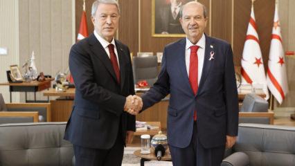 Hulusi Akar'dan Cumhurbaşkanı Tatar'a ziyaret