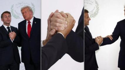 Trump ile Macron'un bilek güreşinin sırrı çözüldü! Tehdit etmiş