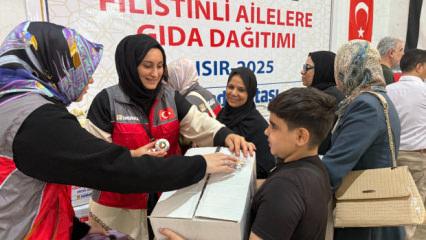 Sadakataşı Mısır’da yaşayan Gazzeli ailelere yardım ulaştırdı   