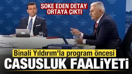 Ekrem İmamoğlu'ndan Binali Yıldırım'la program öncesi casusluk faaliyeti! 