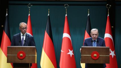 Erdoğan ve Merz'den ortak basın toplantısı: AB çıkışı ve Eurofıghter mesajı!