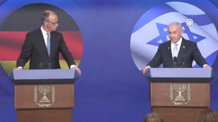 Netanyahu Başbakan Merz'in yüzüne söyledi: Almanya'da olduğu gibi Gazze'de de olsun