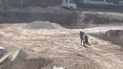 Gaziantep'te şantiyede &ccedil;ocuğu acımasızca d&ouml;vd&uuml;