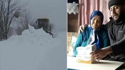 Kastamonu&rsquo;da karla kapanan k&ouml;y yolunda ila&ccedil; seferberliği! Ekipler harekete ge&ccedil;ti