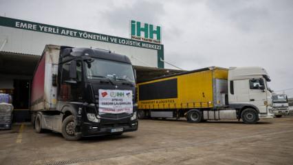 İHH'dan Ukraynalı savaş mağdurlarına 4 tırlık yardım
