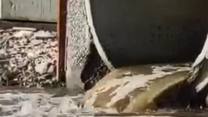 İSKİ'nin arıtma tesisinden bırakılan suyla denizin rengi değişti