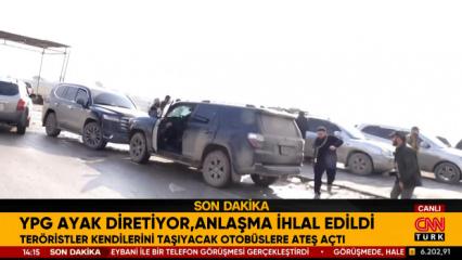 YPG'li ter&ouml;ristler teslim olanları taşıyacak otob&uuml;slere ateş a&ccedil;tı