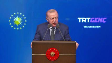 Erdoğan'dan TRT Gen&ccedil; kanalının a&ccedil;ılışında &ouml;nemli mesaj: Ter&ouml;rden daha zararlı!