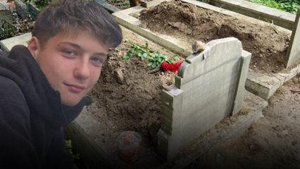 G&uuml;ng&ouml;ren'de &ouml;ld&uuml;r&uuml;len Atlas'ın kabrine kırmızı g&uuml;ller ve şeker bırakıldı