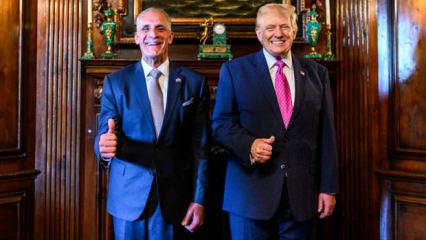 Se&ccedil;imi kazanan Filistin k&ouml;kenli devlet başkanı Trump'la g&ouml;r&uuml;şt&uuml;! Tarihe ge&ccedil;en ziyaret