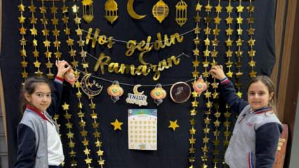 Okulda Ramazan ışıltısı: Ay ve yıldızlarla manevi atmosfer