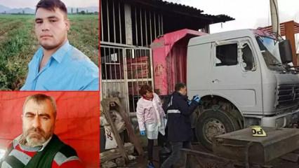 Aydın'da feci &ouml;l&uuml;m! Aracı tamir eden usta ve şof&ouml;r hayatını kaybetti...