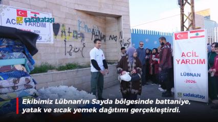 L&uuml;bnan'da okullara sığınan 500 aileye Sadakataşı desteği