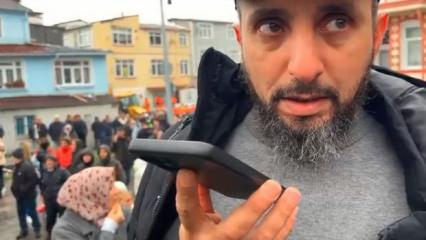 Fatih'te enkaz altındaki gence telefonla ulaşıldı