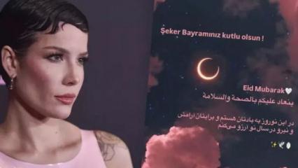 Halsey'den T&uuml;rk&ccedil;e bayram mesajı!