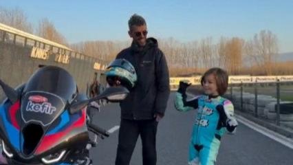 6 yaşında 100 cc motosikletle pistte