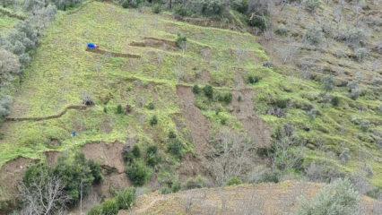 Aydın&rsquo;da sağanak yağışlar sonrası dağlarda heyelan oluştu