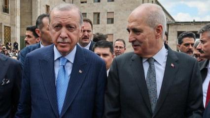 Cumhurbaşkanı Erdoğan, TBMM Başkanı Kurtulmuş ile g&ouml;r&uuml;şt&uuml;