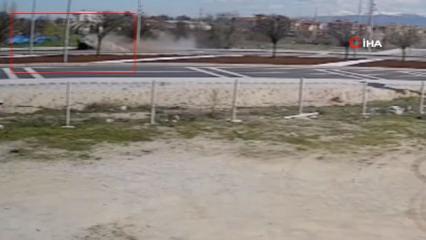 Afyonkarahisar'da g&ouml;renleri dehşete d&uuml;ş&uuml;ren kaza anı!