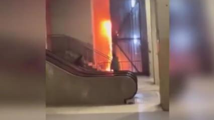 Taksim Metro İstasyonu'nda asans&ouml;rde yangın