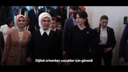 Emine Erdoğan'dan &ccedil;ocukların dijital ortamda korunmasına y&ouml;nelik videolu paylaşım