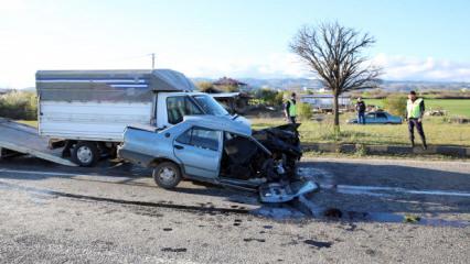 Otomobili ikiye ayıran kaza: 1 &ouml;l&uuml;!