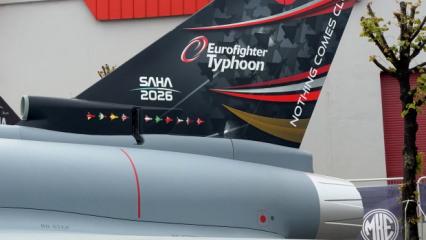 T&uuml;rk bayrağıyla Eurofighter Typhoon ilk kez SAHA 2026&rsquo;da