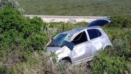 İzmir'de iki otomobil &ccedil;arpıştı! 1 kişi &ouml;ld&uuml;, 4 kişi yaralandı