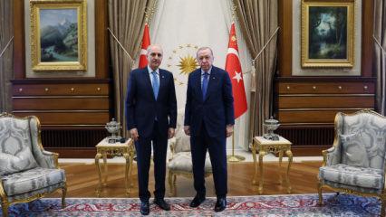 Cumhurbaşkanı Erdoğan, TBMM Başkanı Kurtulmuş'u kabul etti
