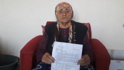 90 yaşındaki Merdane nine, g&ouml;zyaşları i&ccedil;inde yardım istedi