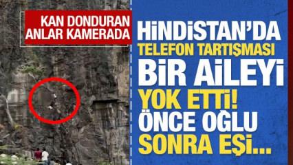 Hindistan'da aile trajedisi kamerada: Telefon i&ccedil;in canlarından oldular!