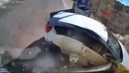Sultanbeyli&rsquo;de y&uuml;reklerin ağza geldiği kaza!