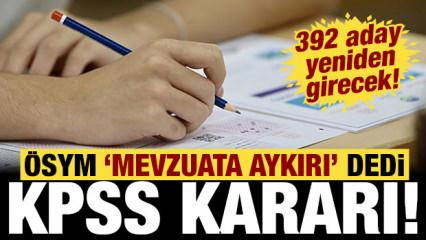 &Ouml;SYM'den KPSS kararı: Mevzuata aykırı uygulama tespit edildi! 392 aday yeniden girecek