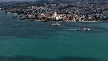 İstanbul Boğazı&rsquo;nda kartpostallık manzara: Turkuaz rengiyle mest etti