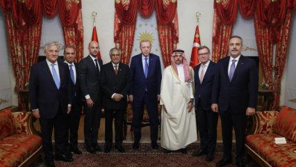 Cumhurbaşkanı Erdoğan, 8 &uuml;lkenin Dışişleri Bakanını kabul etti